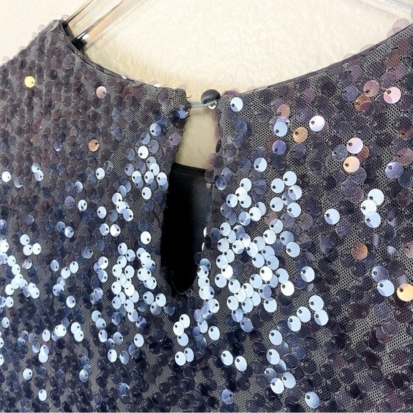 Chanler Henry Gunmetal Grey Sequin Party Dress Size L - Picture 5 of 8